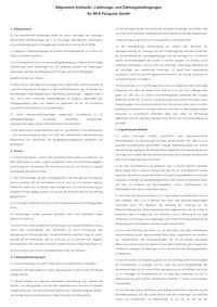 Screenshot der Allgemeinen Geschäftsbedingungen von BFG Feinguss